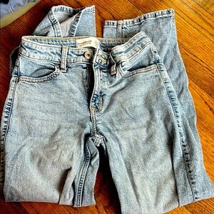 Abercrombie Light Blue Girl’s Jeans high wise wide leg barely worn